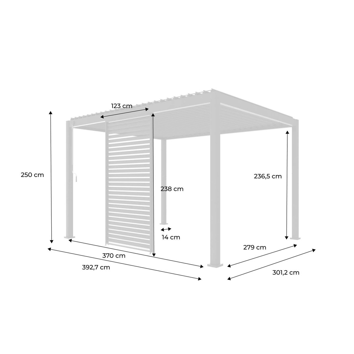 SWEEEK Persienne pour pergola bioclimatique Triomphe, aluminium