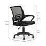 Voir la diapositive 6 : IDIMEX Chaise de bureau ergonomique JAKE réglable en tissu mesh