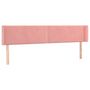 Voir la diapositive 3 : VIDAXL Tete de lit a LED Rose 203x16x78/88 cm Velours