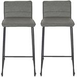 The Home Deco Factory Lot 2 Chaises de bar modèle Warren. Coloris disponibles : Gris