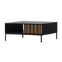 Voir la diapositive 6 : BEST MOBILIER Savanna - table basse - effet bois et noir - 1 tiroir et 1 niche - 80 cm