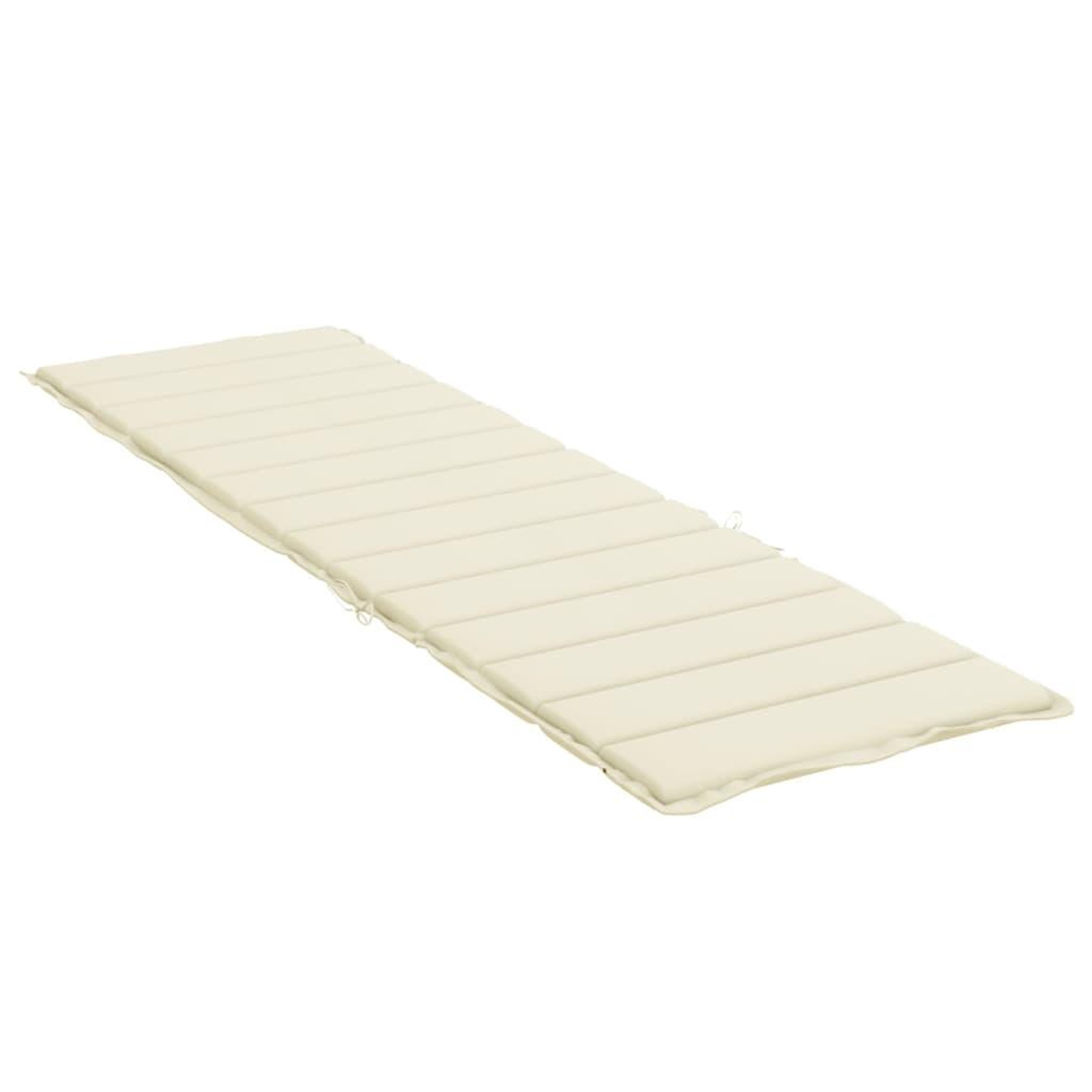 Voir la diapositive 4 : VIDAXL Coussin de chaise longue creme 200x70x3 cm tissu oxford