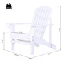 Voir la diapositive 3 : OUTSUNNY Fauteuil de jardin Adirondack chaise longue inclinable en bois 97L x 73l x 93H cm blanc