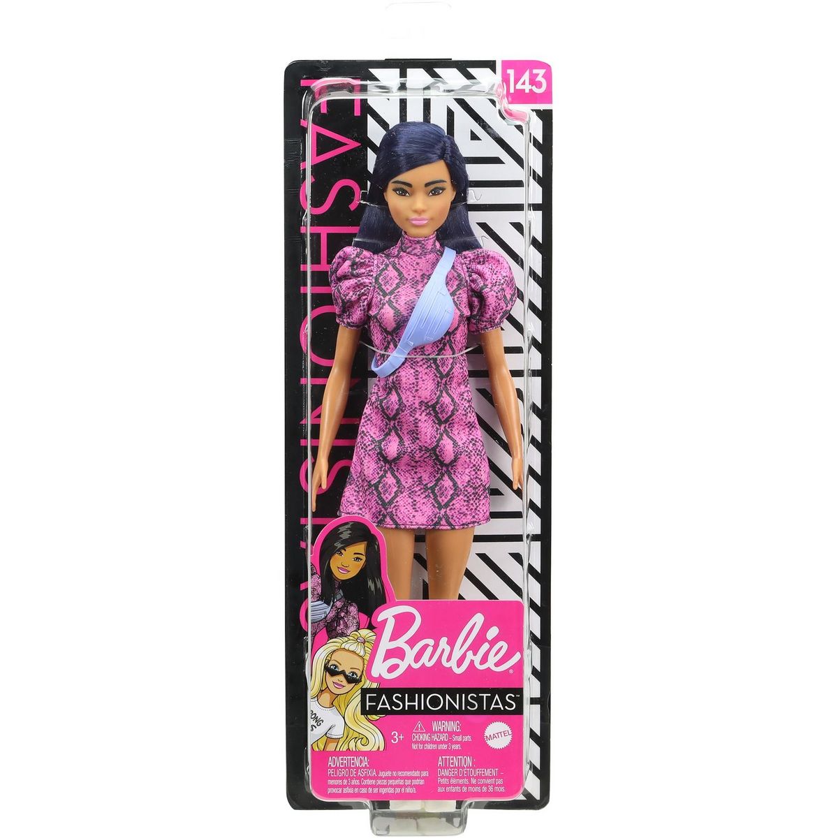 BARBIE Poupée Barbie Fashionistas - Robe python