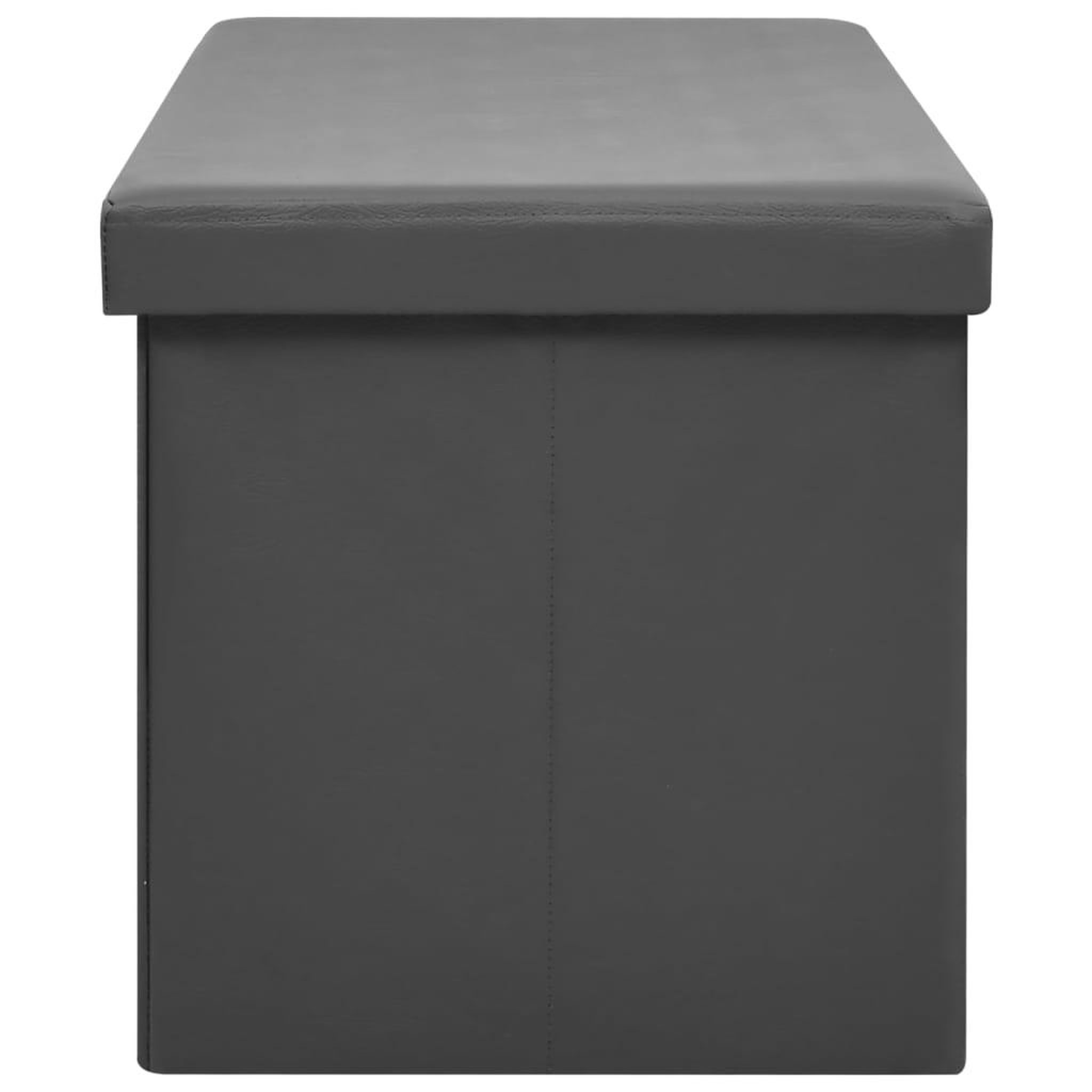Voir la diapositive 4 : VIDAXL Banc de rangement pliable Gris PVC