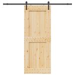 VIDAXL Porte coulissante et kit de quincaillerie 90x210 cm pin massif