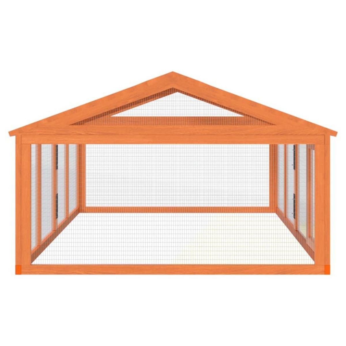 VIDAXL Enclos animaux marron 200x112,5x74 cm bois massif de pin