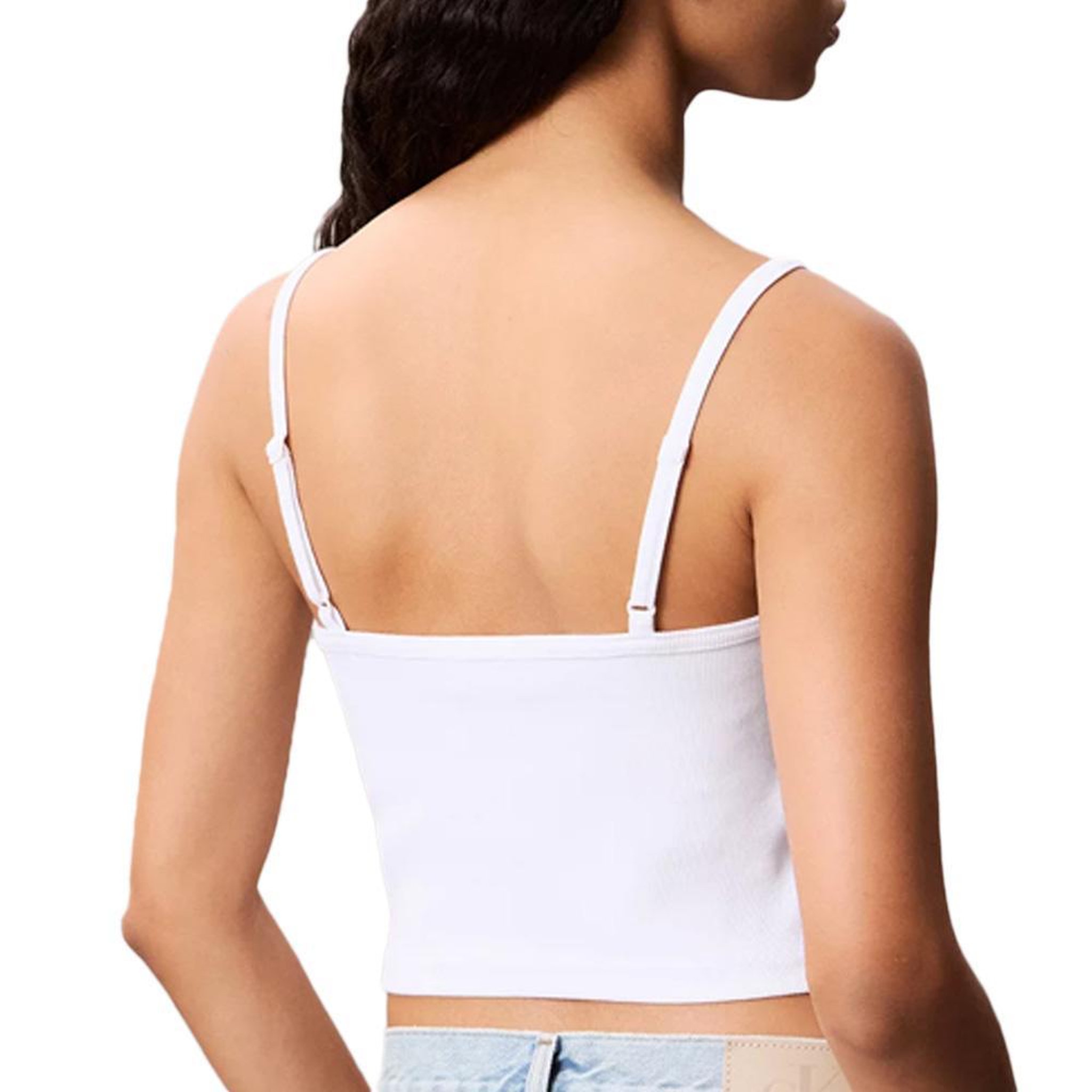 Voir la diapositive 2 : CALVIN KLEIN JEANS Débardeur Blanc Femme Calvin Klein Jeans A- Woven