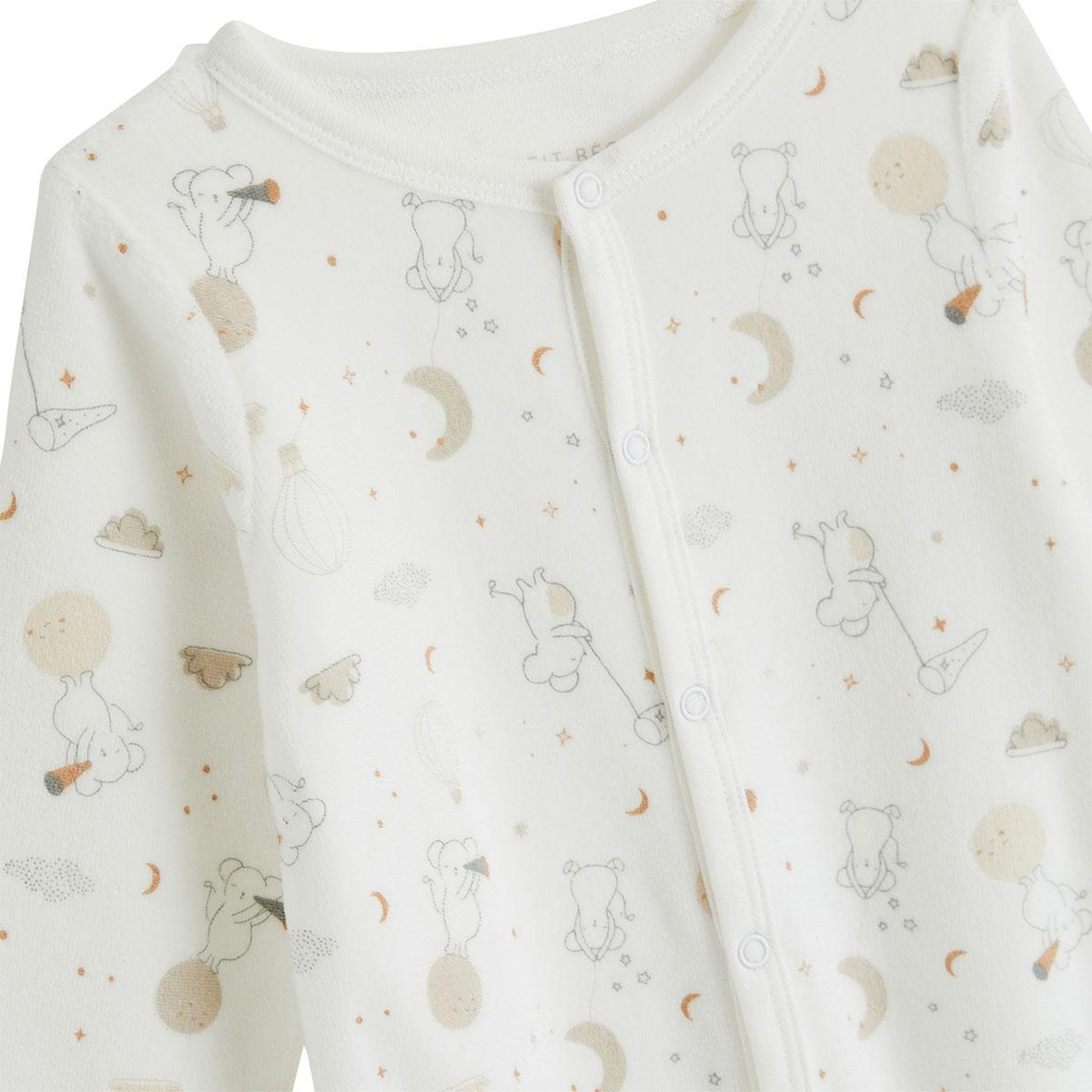 Voir la diapositive 3 : Petit Béguin Pyjama bébé en velours eliah
