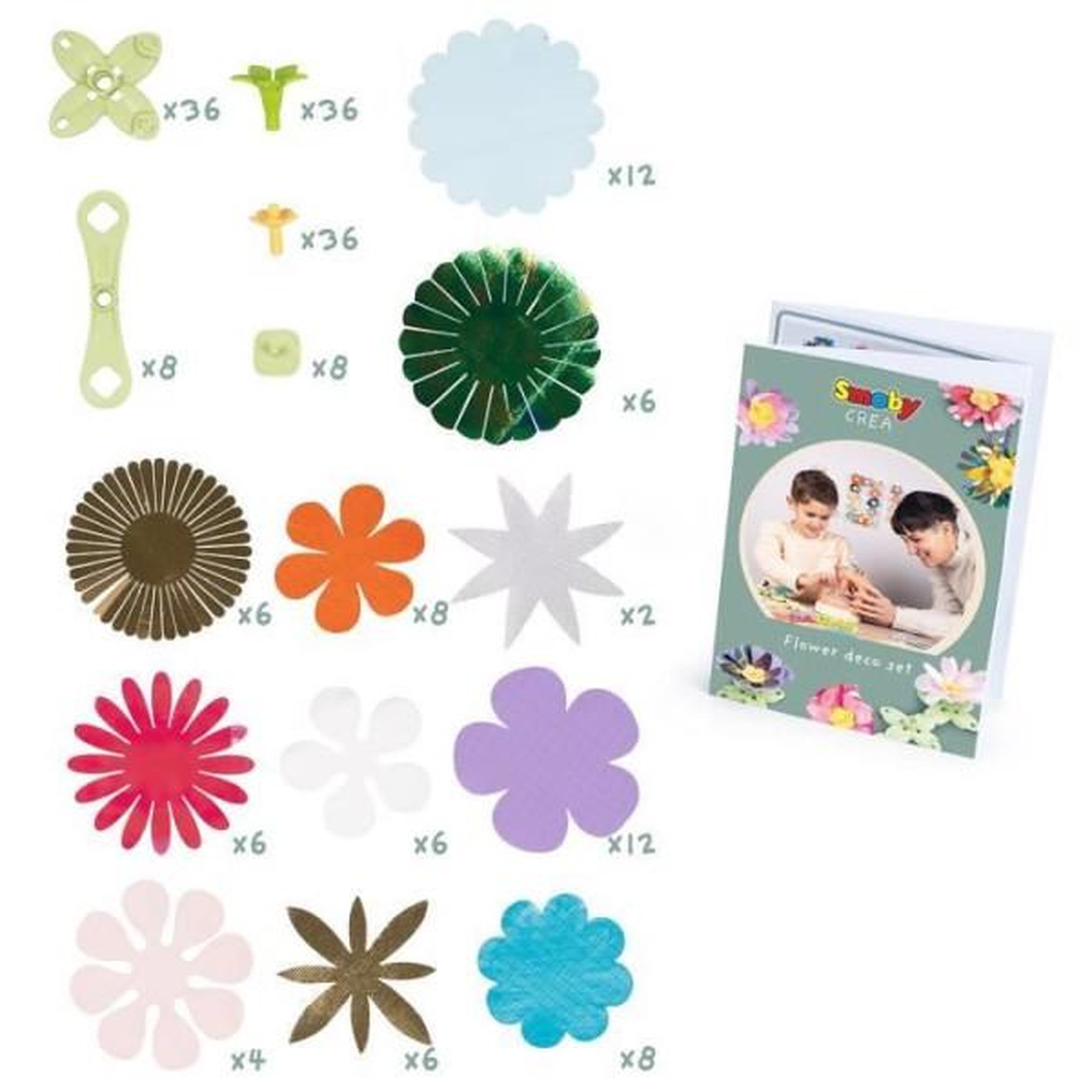 Voir la diapositive 3 : SMOBY Smoby - loisirs créatif - recharges de 16 fleurs - pour le set de création d'objets décoratifs - fabriqué en france