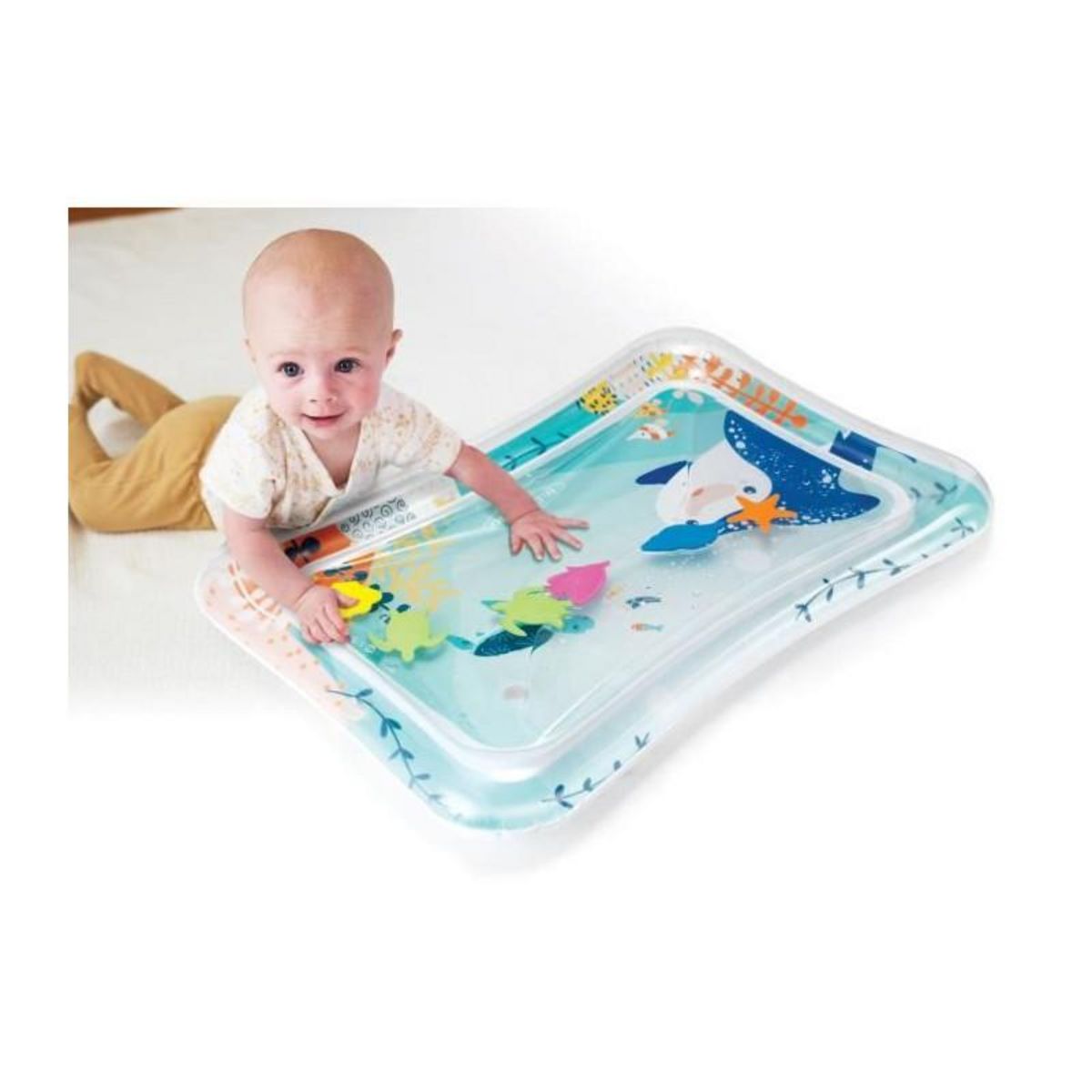 INFANTINO Tapis de Jeu à Eau Gonflable pour Bébé Infantino Sea Unicorn 71 x 48 cm