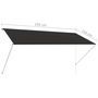 Voir la diapositive 6 : VIDAXL Auvent retractable 250x150 cm Anthracite