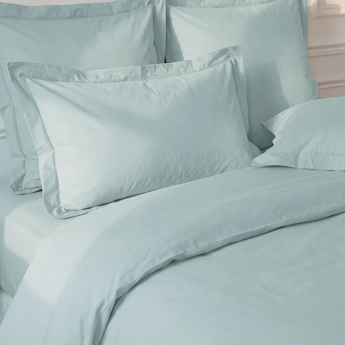 Sensei Maison Lot de 2 taies d'oreiller en percale de coton SOFT PERCALE