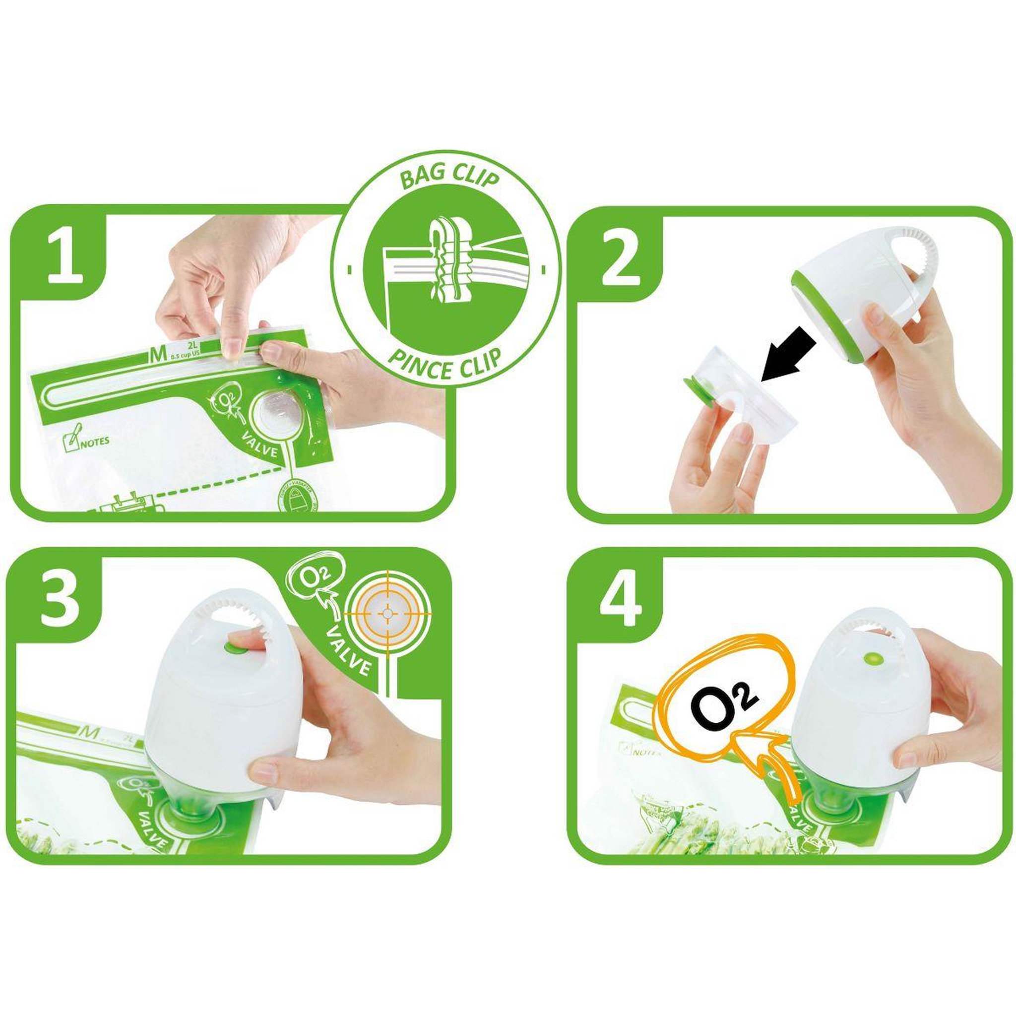 Voir la diapositive 5 : FOSA Sachets sous vide mise sous vide et 14 sacs