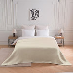 DODO Couverture Morzine Blanchi. Coloris disponibles : Beige