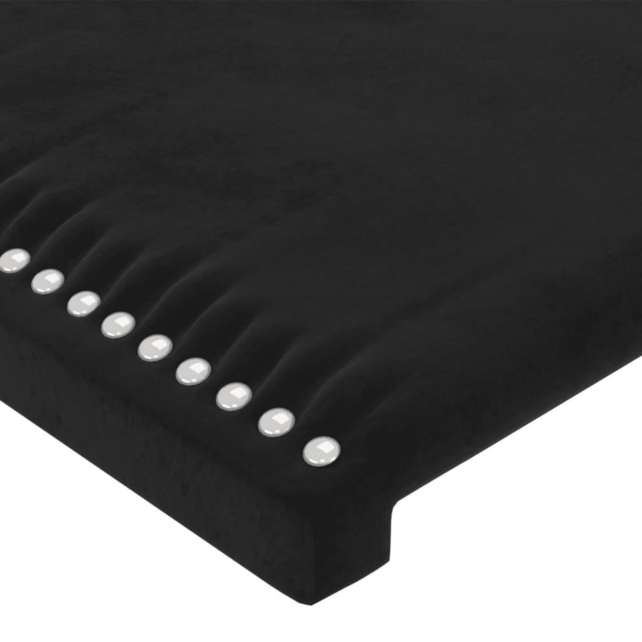 Voir la diapositive 5 : VIDAXL Tete de lit avec oreilles Noir 203x16x78/88 cm Velours
