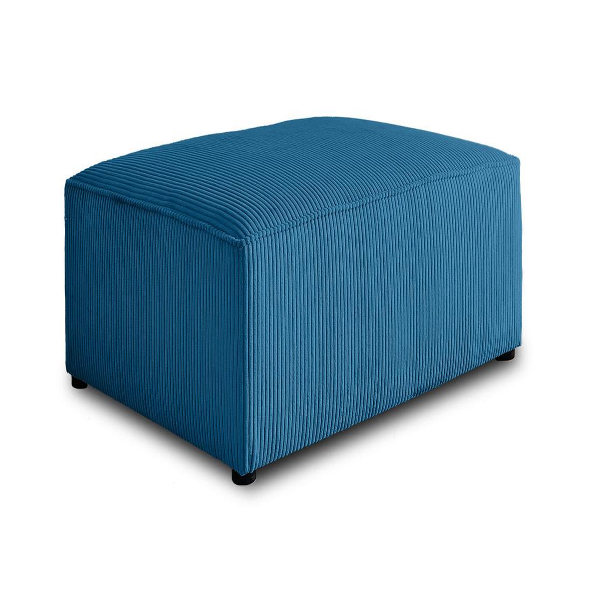 Voir la diapositive 1 : BEST MOBILIER Topaze - pouf - en velours côtelé