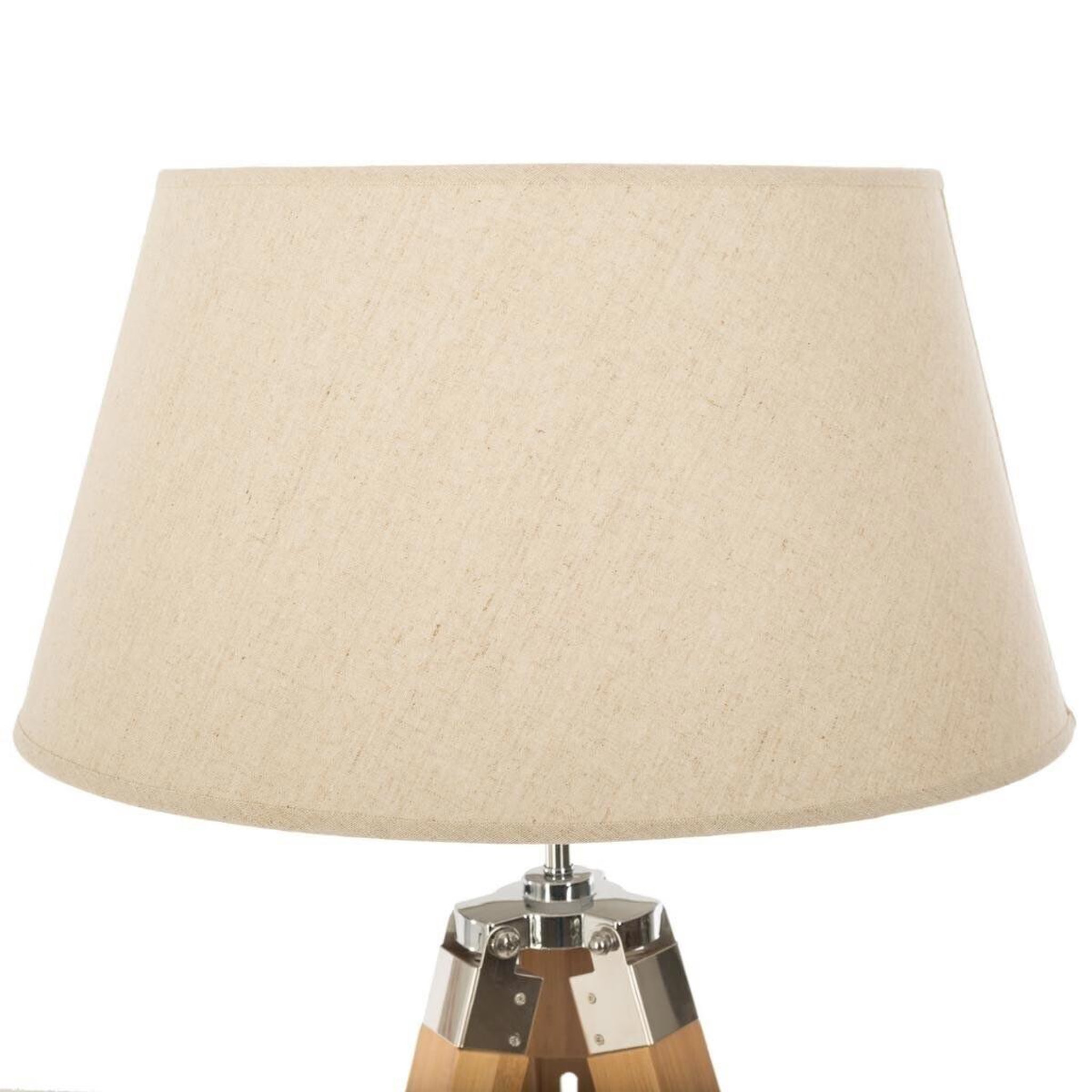 Voir la diapositive 3 : ATMOSPHERA Lampadaire trépied bois  runo  145cm beige