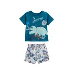 Petit Béguin Pyjama enfant manches courtes Santorini. Coloris disponibles : Bleu