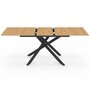Voir la diapositive 3 : ID MARKET Table à manger extensible rectangle INES 6-10 personnes bois et noir 160-200 cm