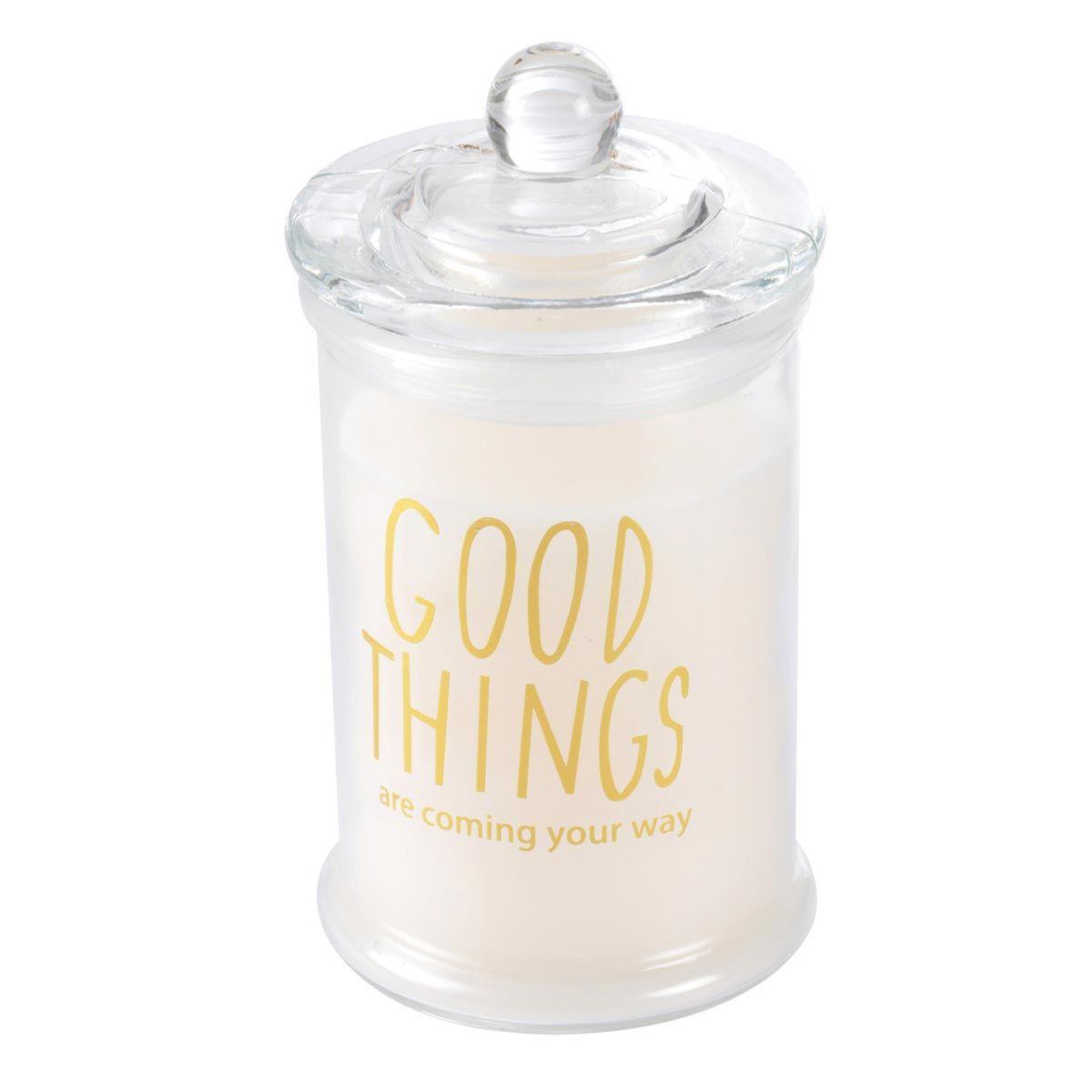 Douceur d'Intérieur Bougie parfumée bocal  winter blush  14cm blanc