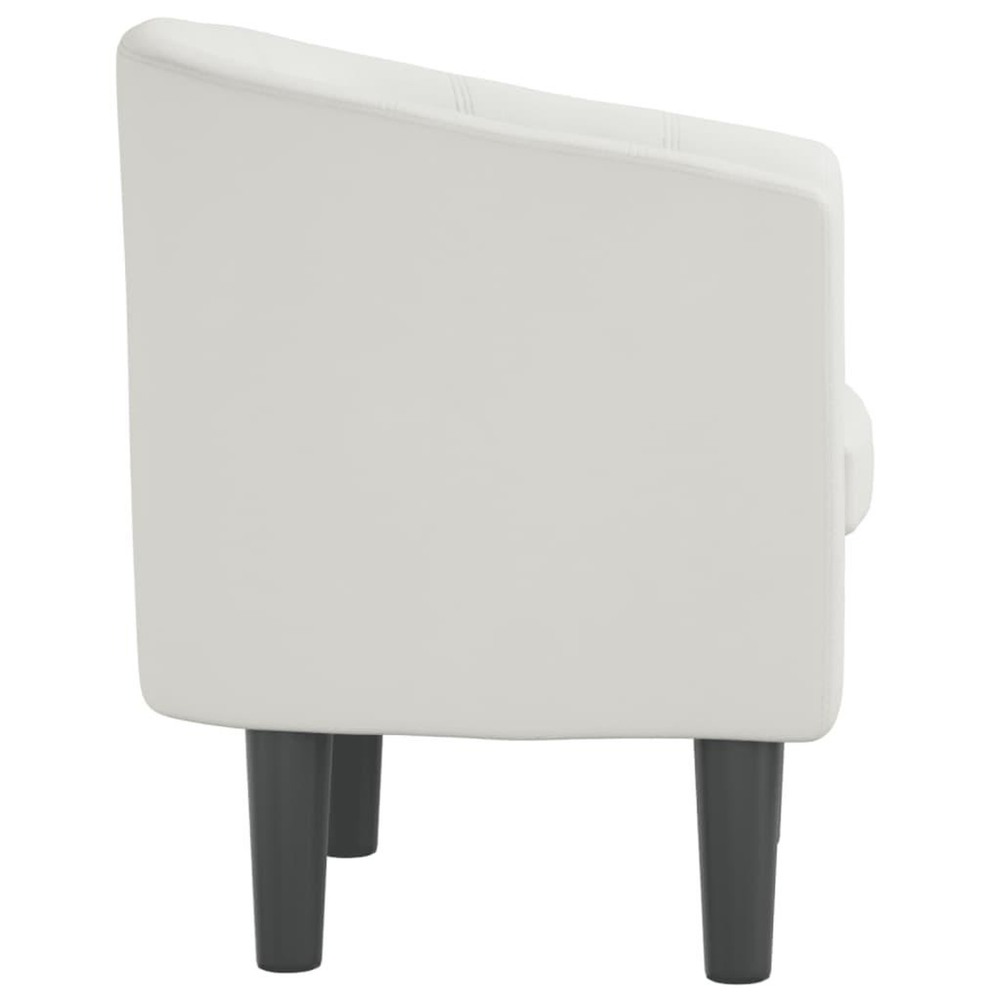 Voir la diapositive 4 : VIDAXL Fauteuil blanc similicuir