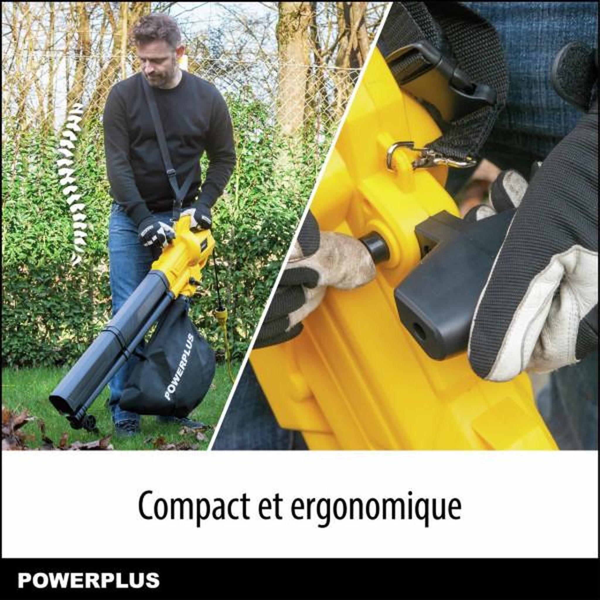 Voir la diapositive 6 : POWERPLUS Souffleur de feuilles électrique - POWER PLUS - POWEG4030 - 3300 W - Vitesse d'air maximale de 250 km/h