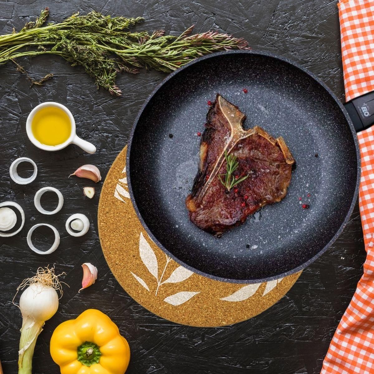 Fackelmann Dessous de plat en liège rond 19 cm Fackelmann