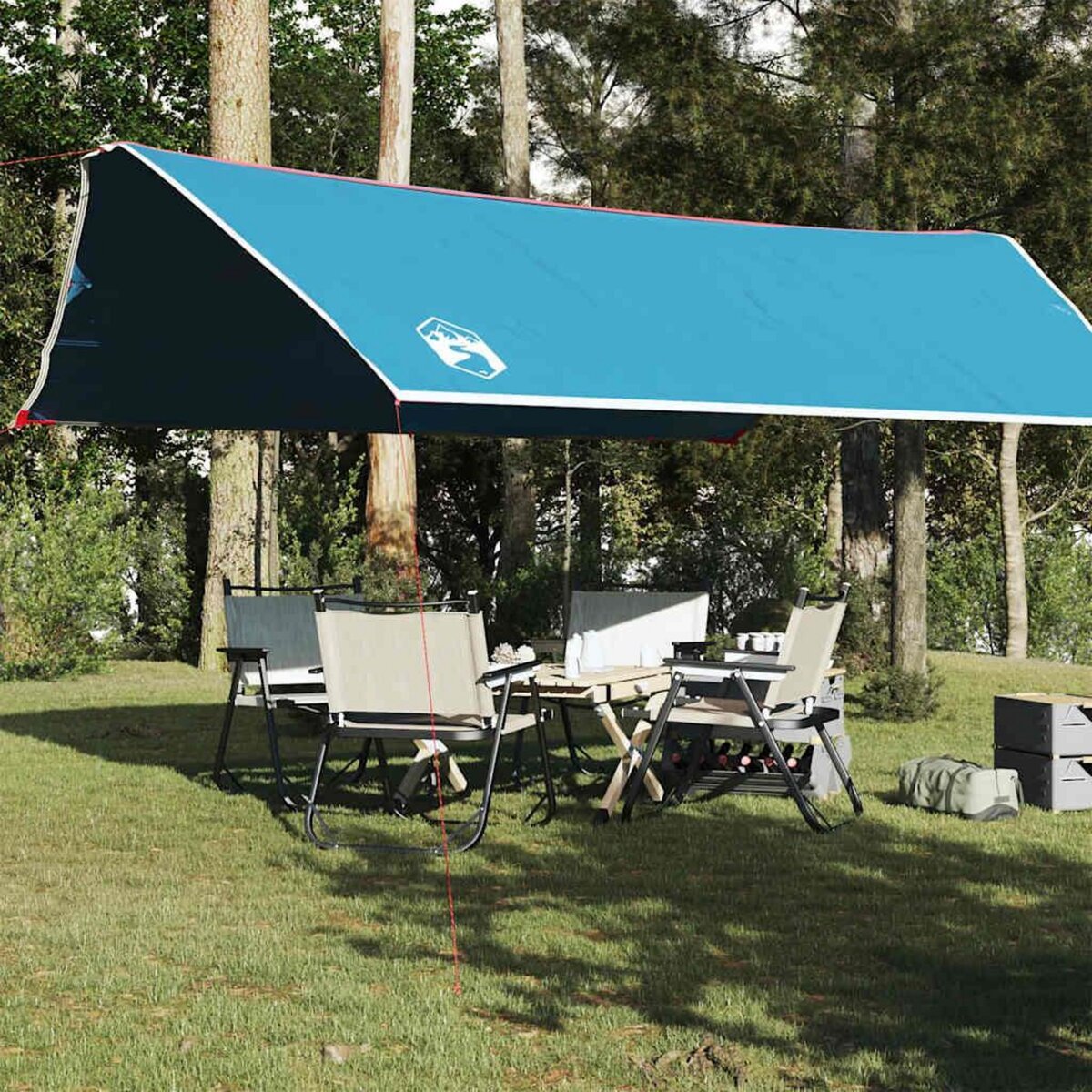 VIDAXL Bache de camping bleu 500x294 cm impermeable