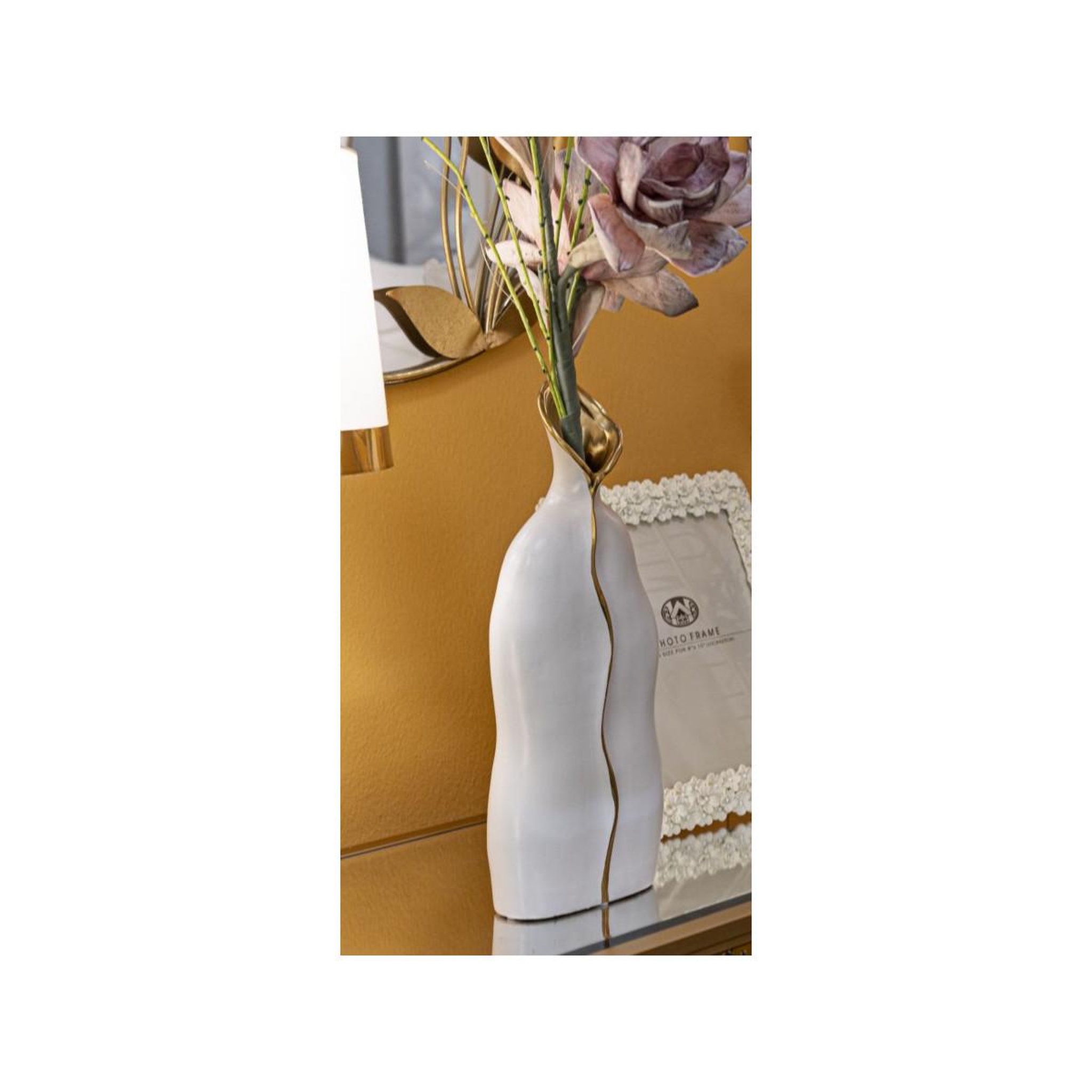 Voir la diapositive 5 : Paris Prix Vase design en céramique  uma  40cm blanc