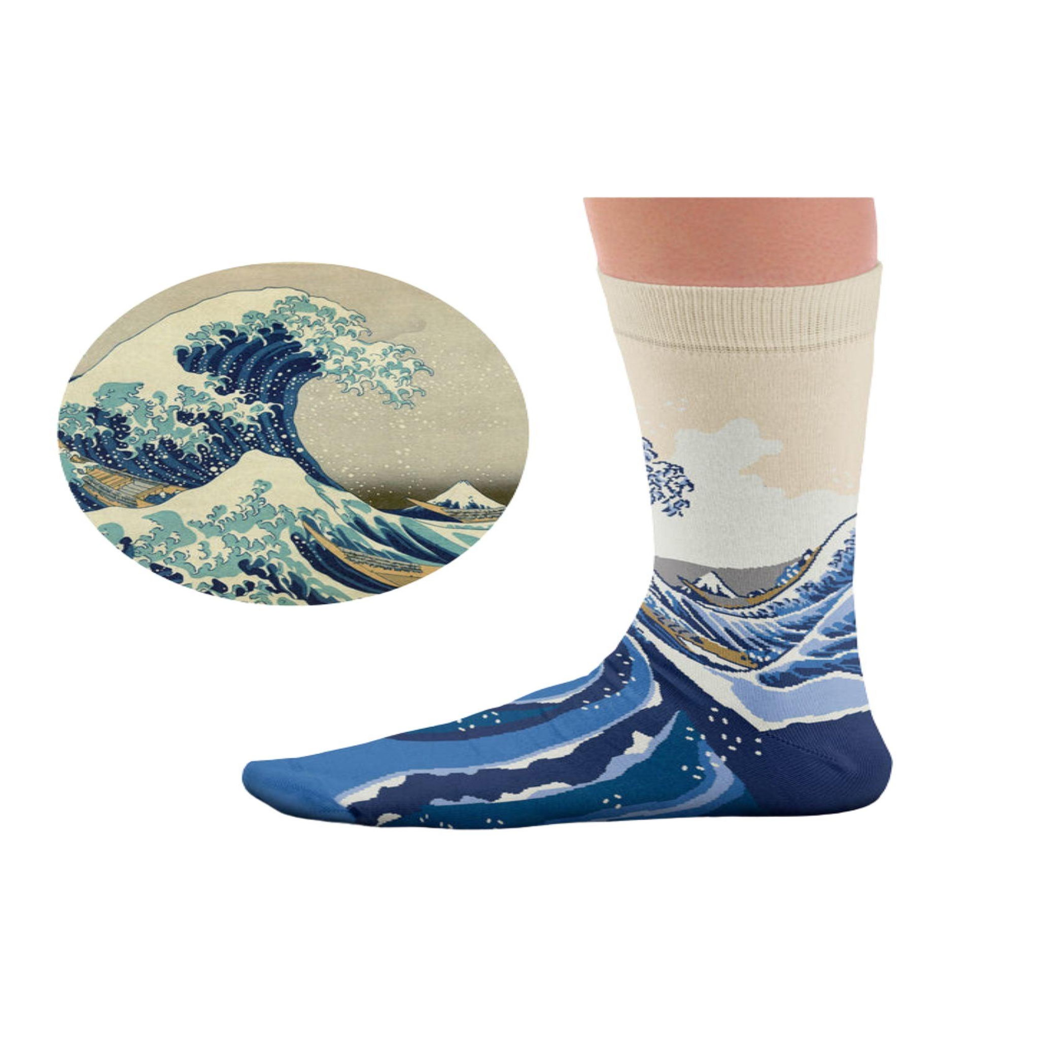 Voir la diapositive 3 : SOCK AFFAIRS Chaussettes la grande vague, hokusai