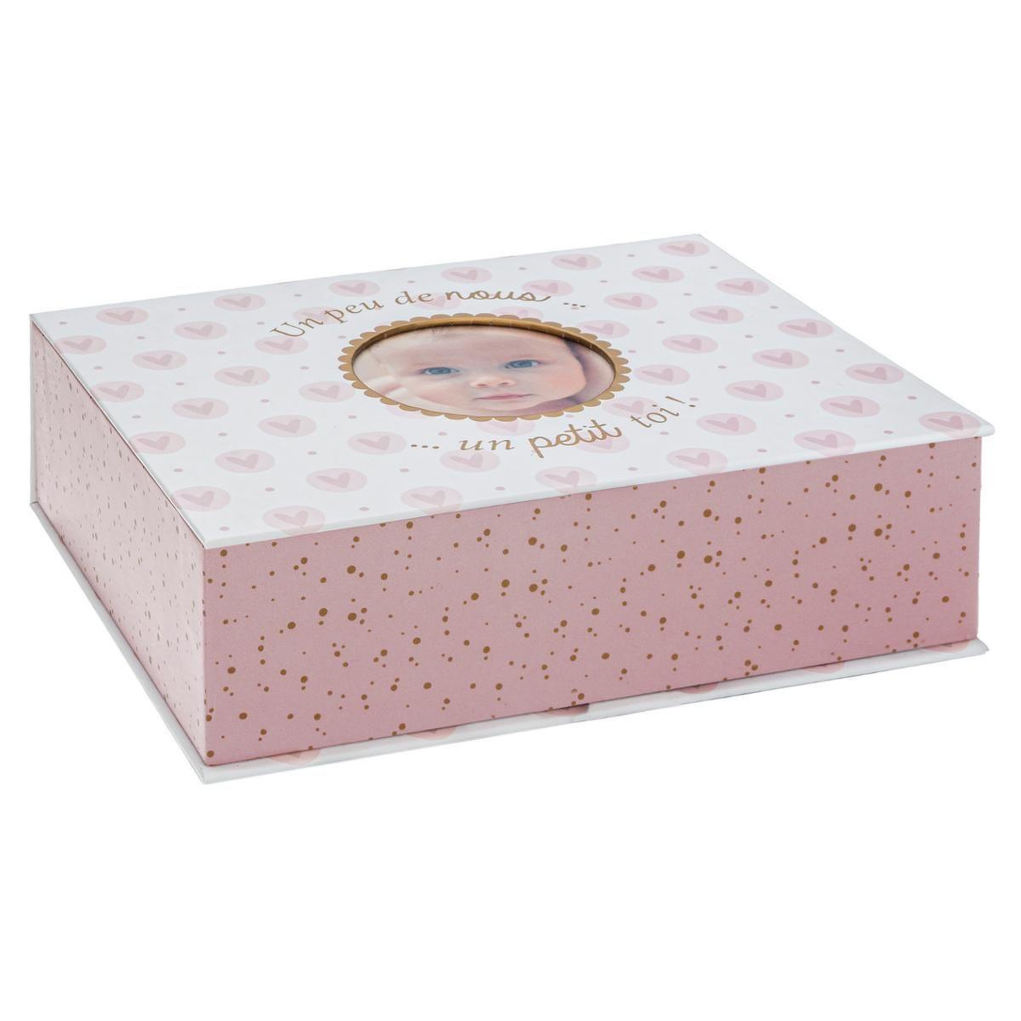 Voir la diapositive 2 : Atmosphera Kids Boîte à photos  souvenir  21cm rose