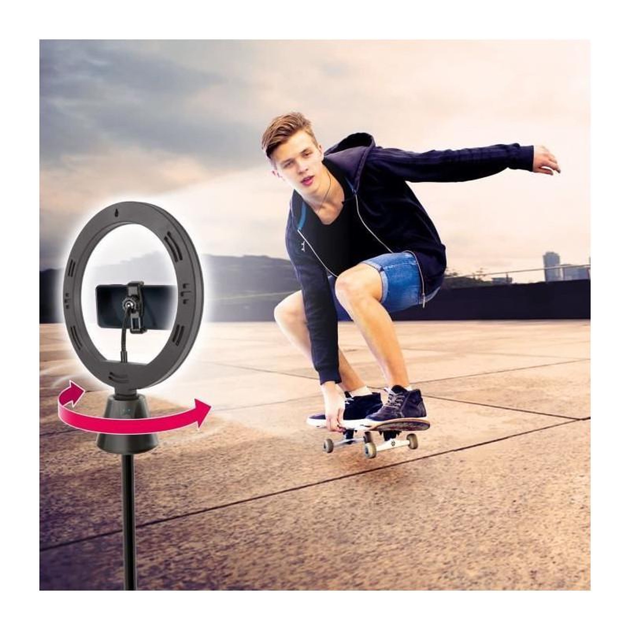 Voir la diapositive 6 : Canal Toys STUDIO CREATOR - Kit de création vidéo avec rotation 360° et anneau lumineux LED multicolore - INF 028 - Canal Toys