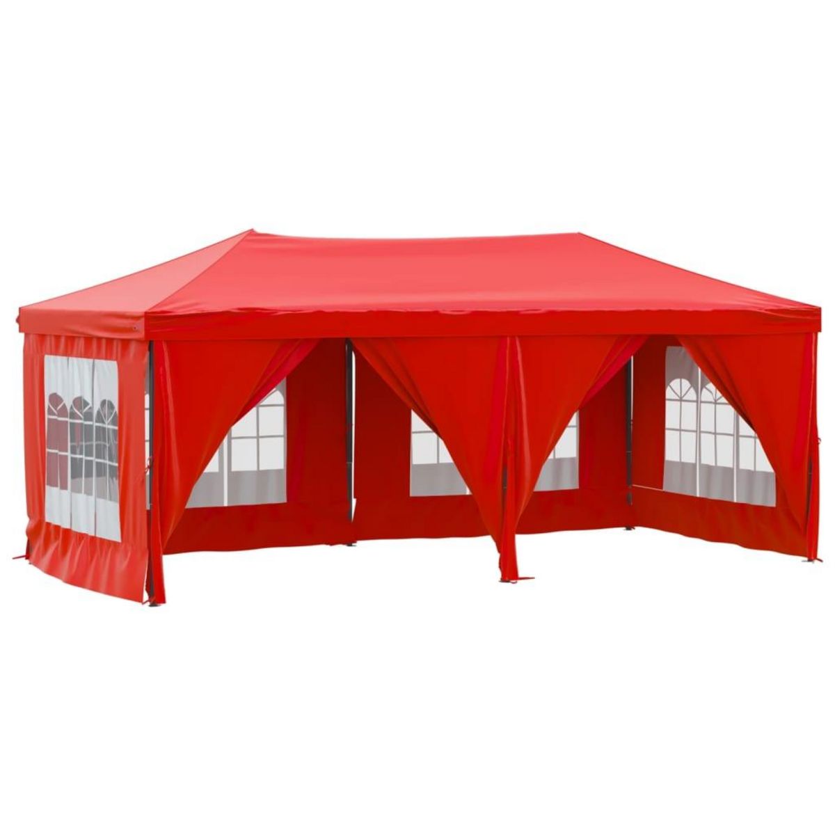 VIDAXL Tente de reception pliable avec parois Rouge 3x6 m
