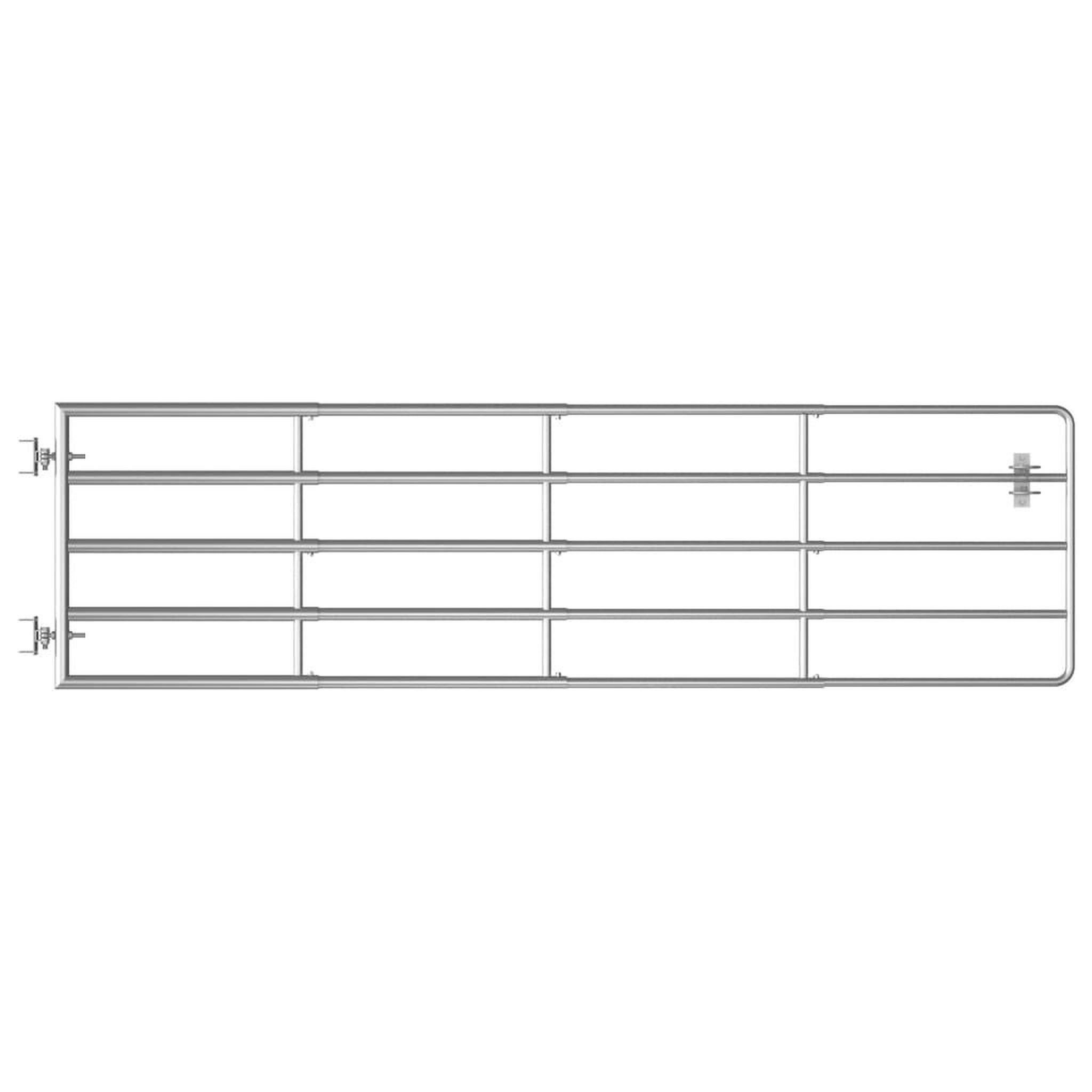 Voir la diapositive 2 : VIDAXL Portillon a 5 barres Acier (115-300)x90 cm Argente