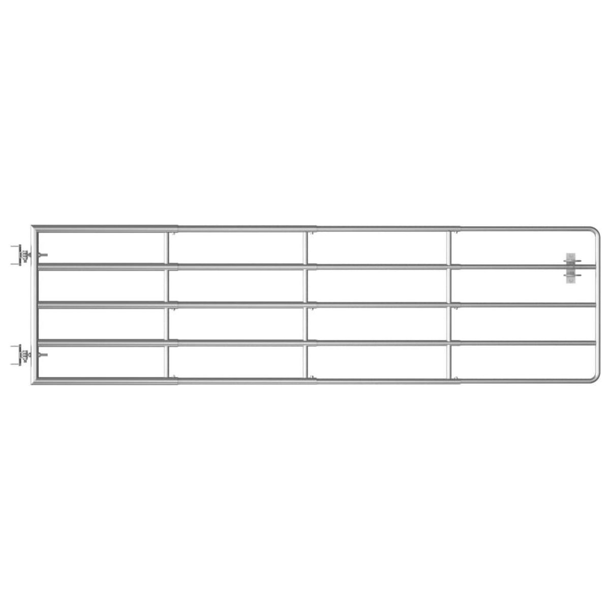 VIDAXL Portillon a 5 barres Acier (115-300)x90 cm Argente