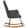 Voir la diapositive 3 : VIDAXL Fauteuil a bascule Noire vintage Toile