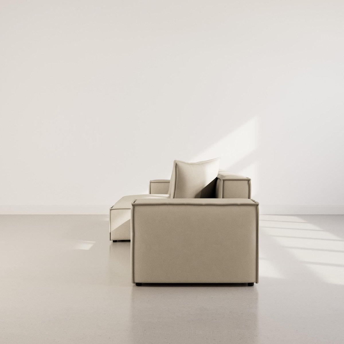 BEST MOBILIER Atlas - canapé d'angle réversible 4 places en velours texturé