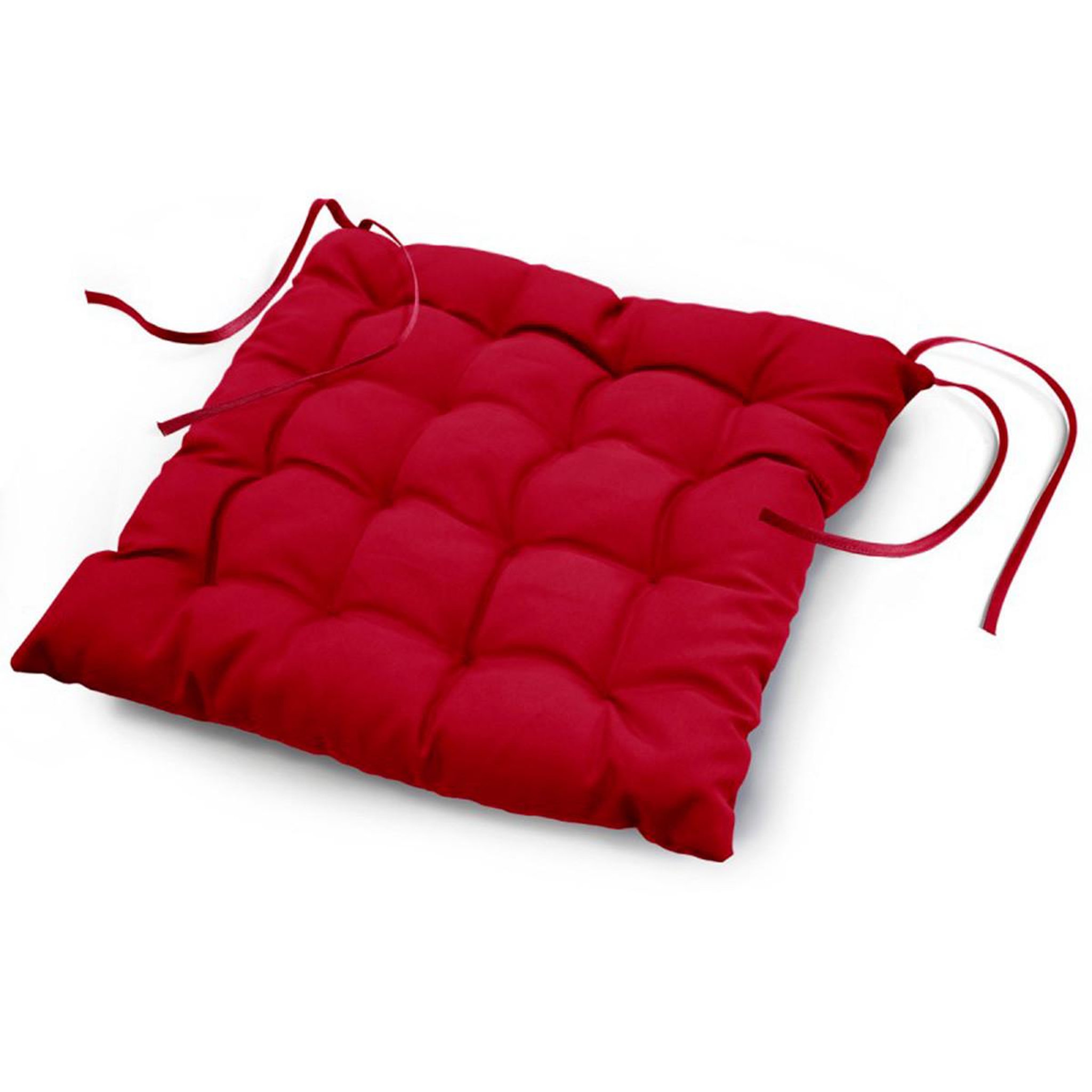 Douceur d'Intérieur Galette de chaise matelassée  essentiel  40x40cm rouge