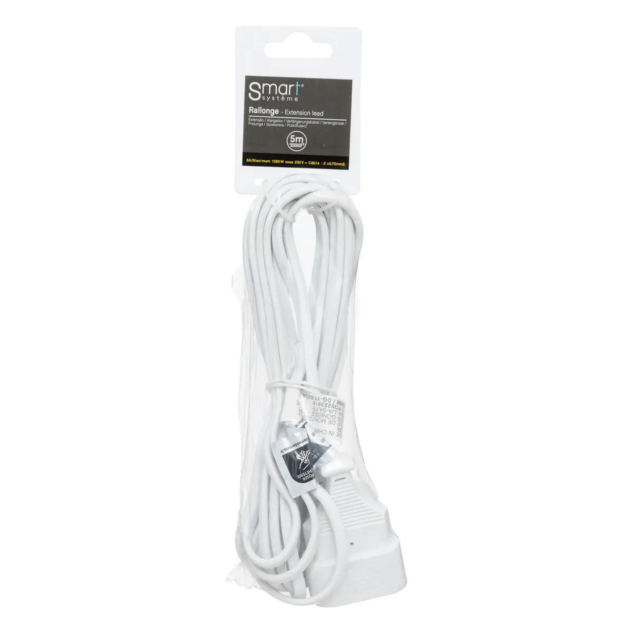 Voir la diapositive 4 : SMART SYSTEM Rallonge électrique  smart  5m blanc
