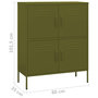 Voir la diapositive 6 : VIDAXL Armoire de rangement Vert olive 80x35x101,5 cm Acier