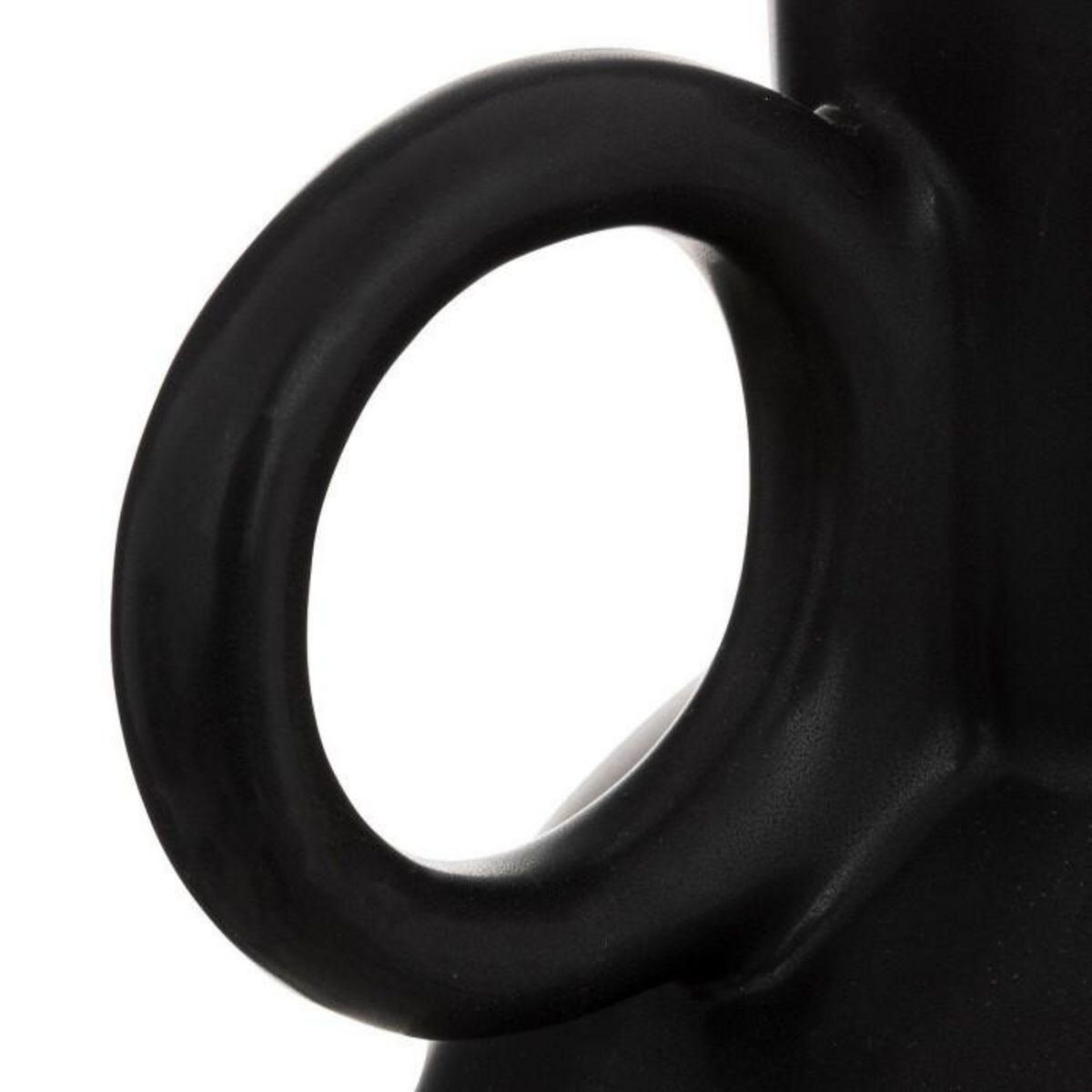 ATMOSPHERA Vase Déco avec Anses  Olme  22cm Noir
