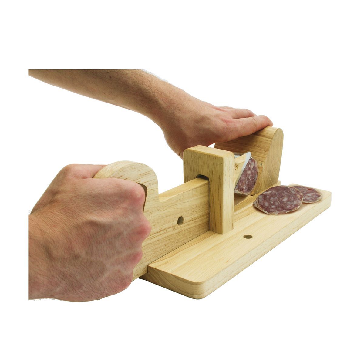 Trancheuse à charcuterie en bois