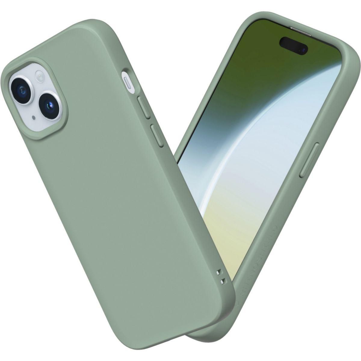 RHINOSHIELD Coque iPhone 15 Plus SolidSuit vert sauge