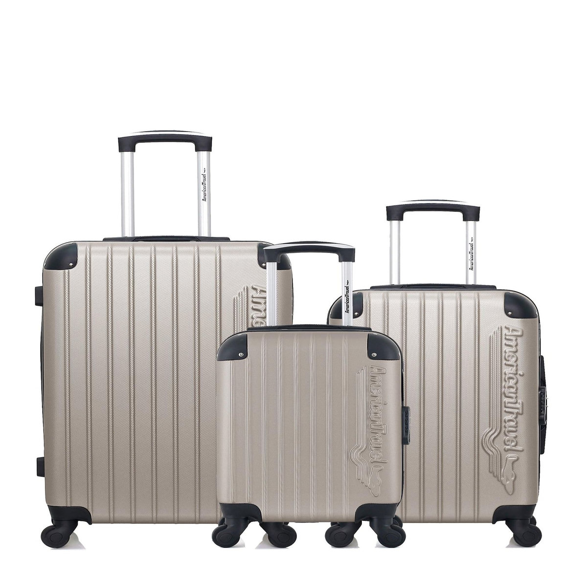 AMERICAN TRAVEL AMERICAN TRAVEL - Lot de 3 - Valise weekend, valise cabine et valise cabine XXS BUDAPEST