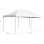 Voir la diapositive 6 : VIDAXL Tente de reception pliable Aluminium 6 x 3 m Blanc