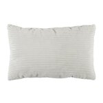 Paris Prix Coussin Déco Flanelle  Grosse Côtes  30x50cm Blanc