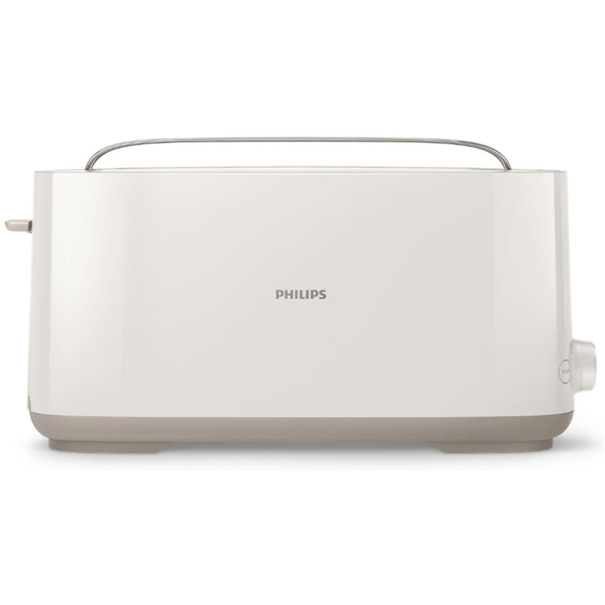 Philips Grille-pain hd2590/00 toaster blanc daily, 1 fente longue, 830w