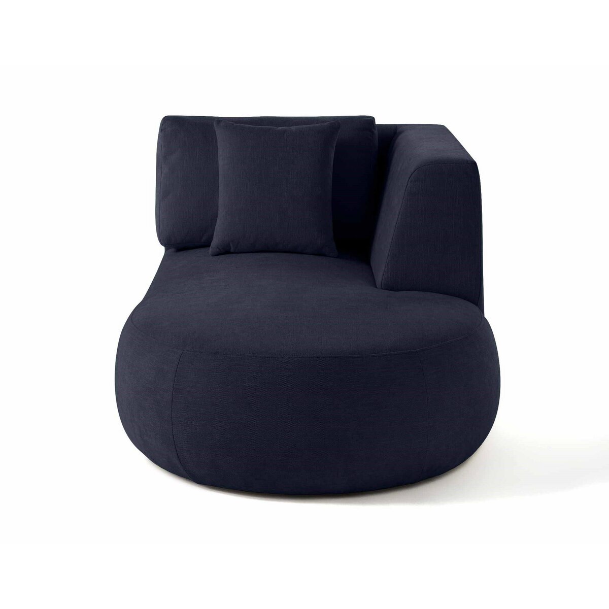 LISA DESIGN Santorini - module d'assise méridienne droit - en tissu texturé