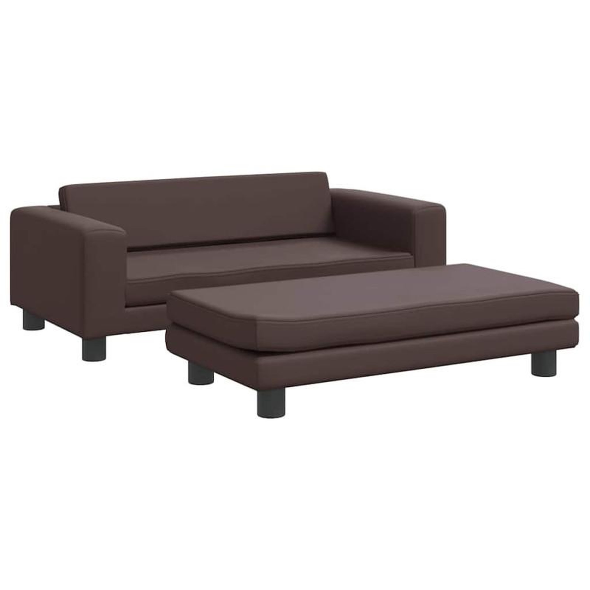 Voir la diapositive 2 : VIDAXL Lit pour chien avec extension marron 100x50x30 cm similicuir